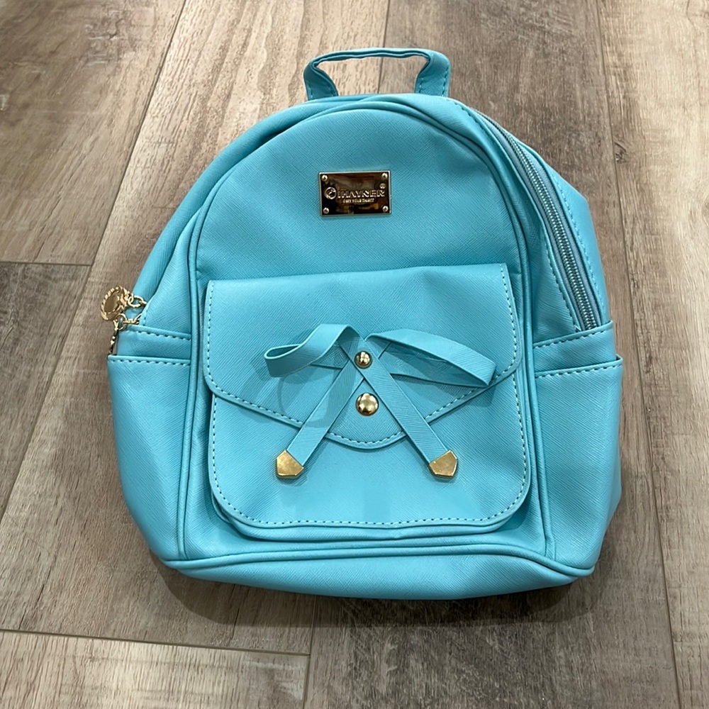 blue mini backpack